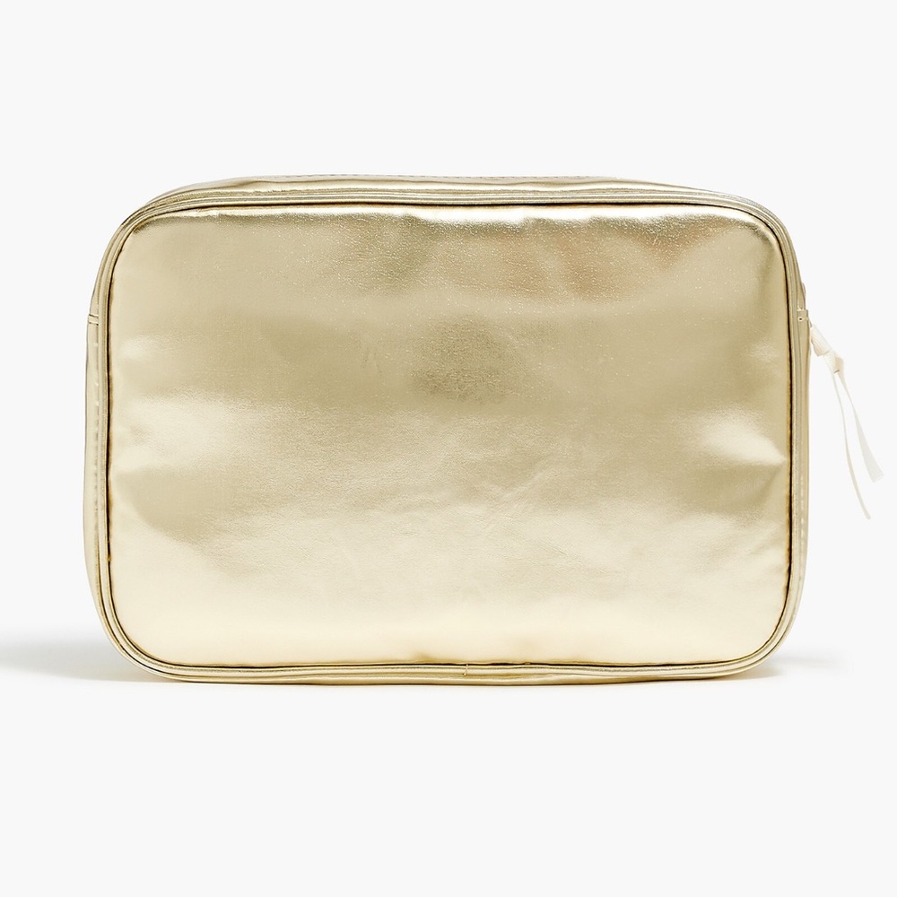 🆕J. Crew- Tech Bag with Ribbon Zipper Pull, Gold, OneSize NWT